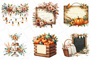 Watercolor Autumn Wedding Clipart, an Illustration by DreamPrint404 (Thumbnail 3 of 6)