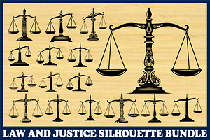 Law & Justice Scale SVG Bundle, an Illustration by Designer_Momina
