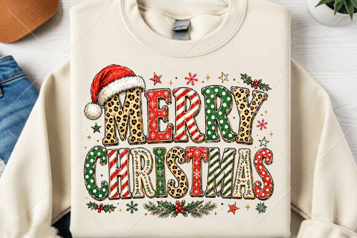 Leopard Merry Christmas PNG, a Seasonal Illustration by Canvas Craft (Photo 2 of 6)