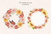 Floral Watercolor set Golden Hour, a Decorative Illustration by Eves_Aquadreams (Thumbnail 5 of 14)