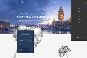 Lyon - Booking Hotel PSD Template
