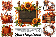 Burnt Orange Autumn Sublimation Clip, an Illustration by DreamPrint404 (Thumbnail 1 of 6)