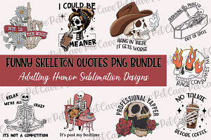 Funny Skeleton Sublimation Bundle, a Graphic by Pet Cave