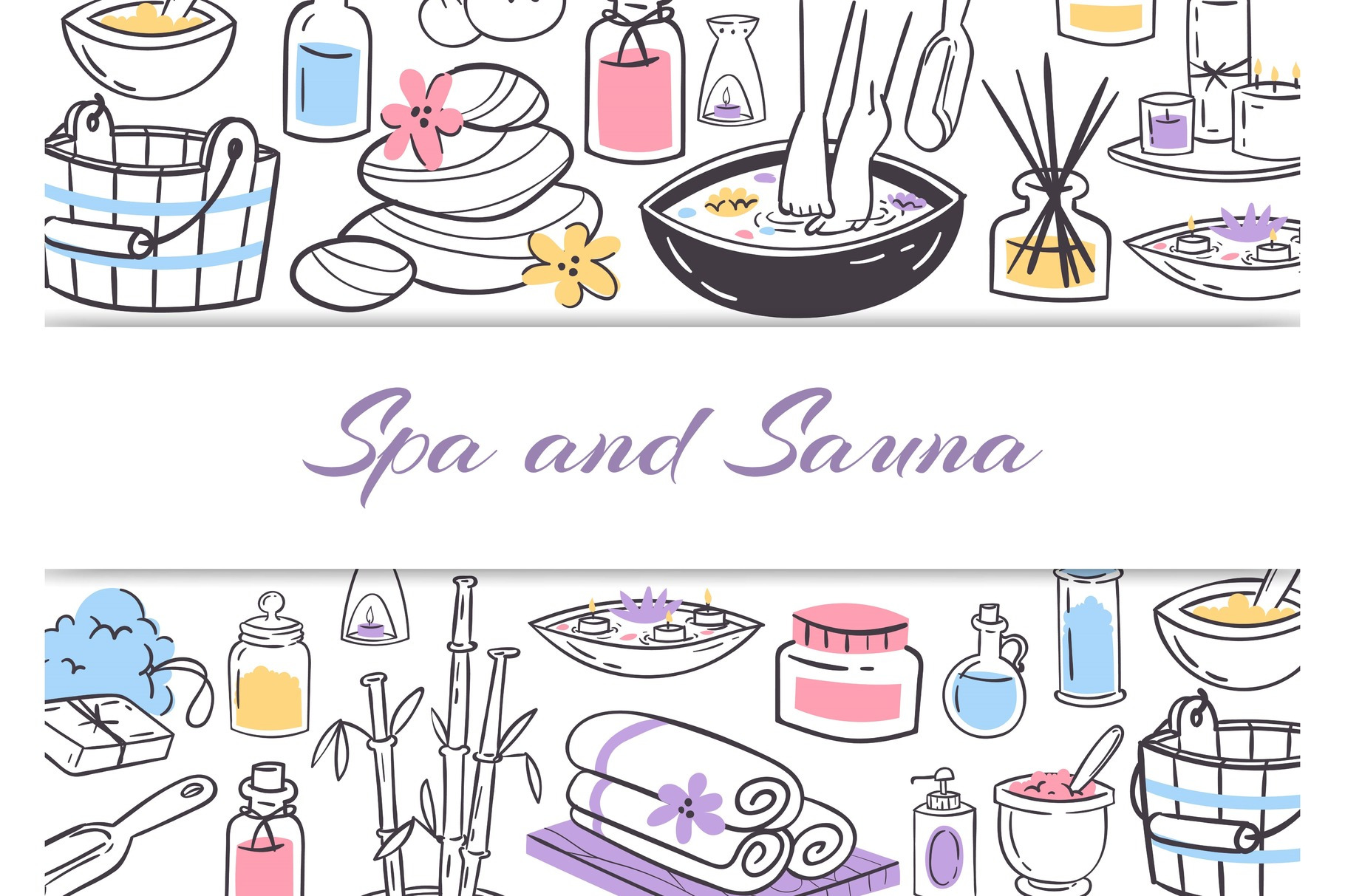 Spa and sauna, ladies health and, a Texture Graphic by RocketArt