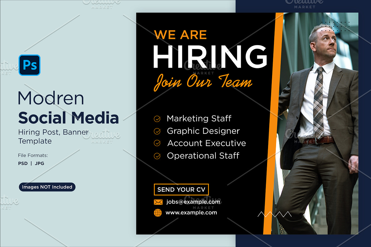 We are hiring Social Media Post 27, a Templates & Theme by shahsoft (Photo 1 of 2)