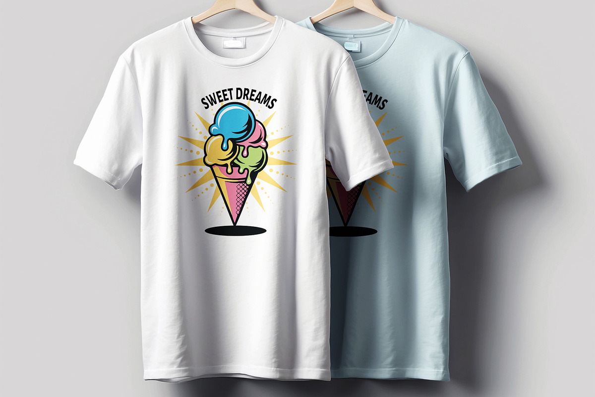 Sweet Dream Ice Cream Dessert Shirt, a Stationery Template by MightyDesign (Photo 2 of 5)