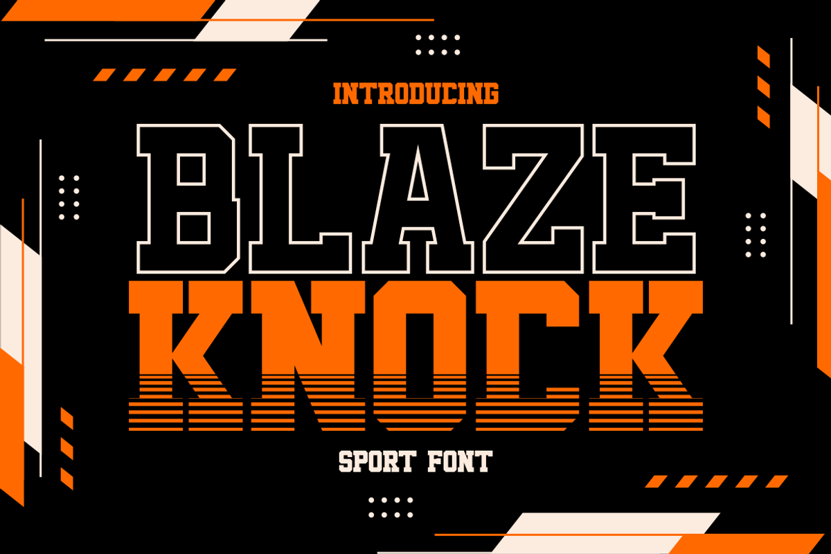 Blaze Knock Sport Font, a Font by PutraCetol Studio (Photo 1 of 5)