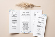 Blue Floral Wedding Program, an Invitation Template by Arslan (Thumbnail 4 of 4)