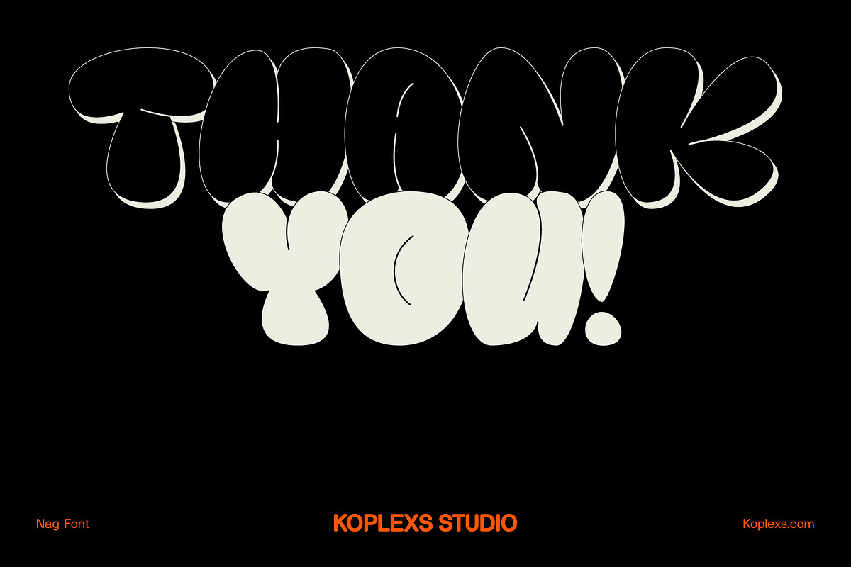 Nag | Retro Groovy Bubble Font, a Sans Serif Font by Koplexs Studio (Photo 10 of 10)
