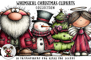 Whimsical Christmas Clipart, an Illustration by OK Design (Thumbnail 1 of 6)