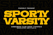 Sporty Varsity - Condensed Slab, a Slab Serif Font by Pian45 Studio (Thumbnail 1 of 10)