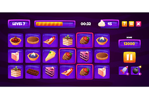 Candy match game. Sweets crush