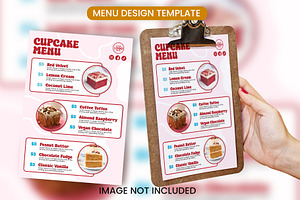 Cupcake Menu Template Design, a Design Template by Puteradesign