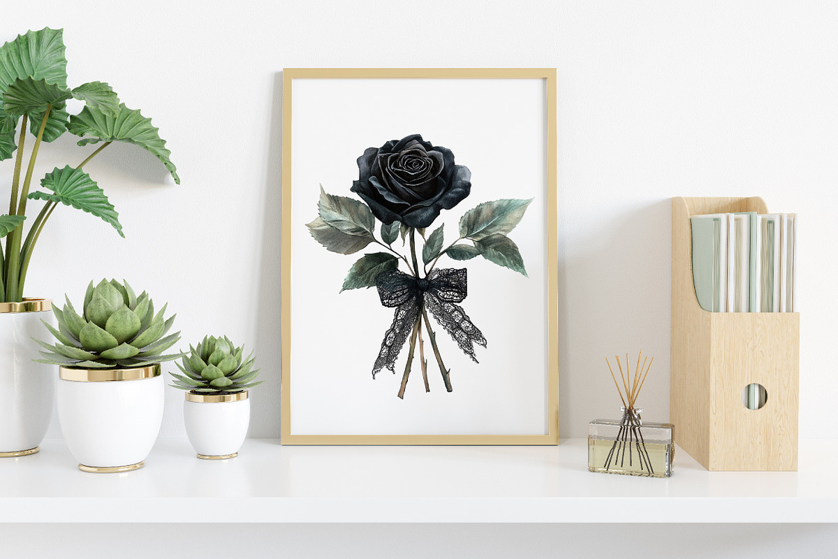 Watercolor Gothic Wedding Clipart, an Illustration by Canvas Craft (Photo 6 of 7)