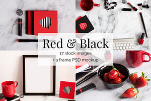 Red and Black Feminine Stock Bundle