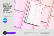 Weekly Schedule Planner Template, a Marketing Template by CubicSpace (Thumbnail 1 of 4)