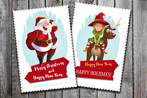new year  and christmas cards, a Card Template by aliona..almazova