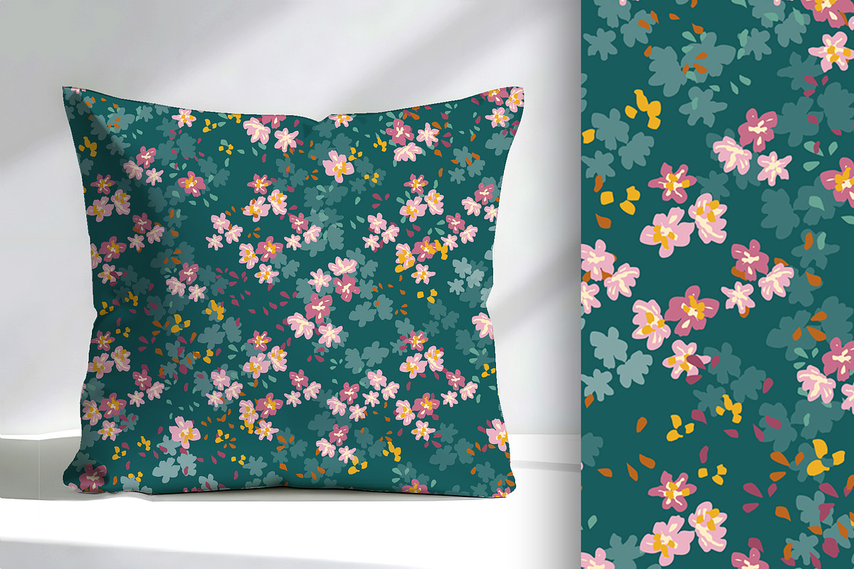 Misty Meadow Floral Seamless Repeat, a Pattern Graphic by Sharon Schwalbe (Photo 4 of 7)