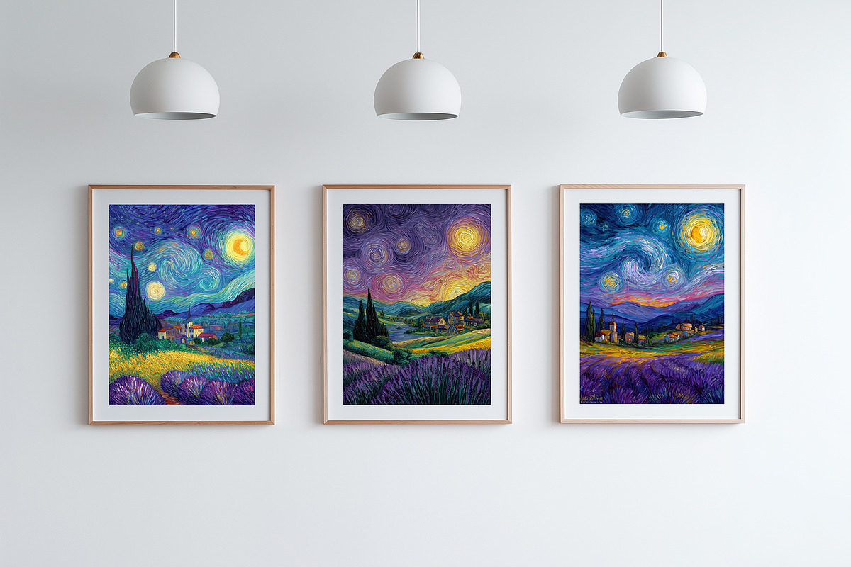 Starry Lavender Field Illustration, a Decorative Illustration by Housui Patterns (Photo 10 of 12)