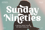 Sunday Nineties - Retro Serif Font, a Serif Font by SaktiAvellin (Thumbnail 1 of 10)