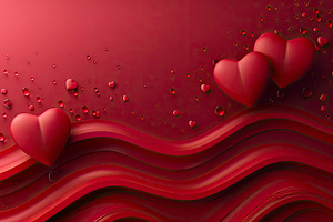 Romantic 3D-rendered heart-filled tu, a Photo by LOGOCREATIVE