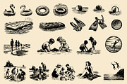 Vintage Coastal Travel Illustrations, an Object Illustration by Nocturnal Wolf (Thumbnail 7 of 27)