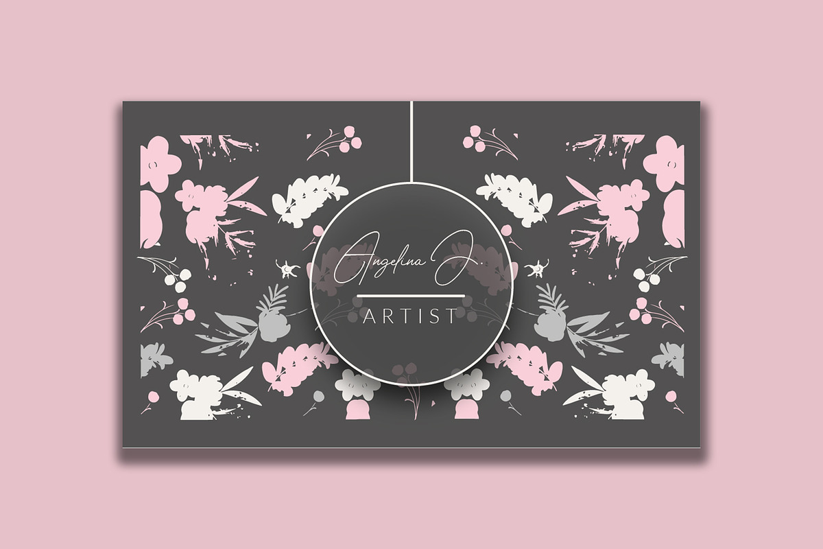 Stylish Floral Business Card, a Business Card Template by designerzDukan (Photo 3 of 3)