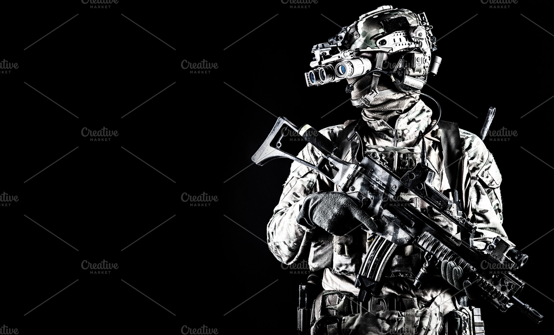 Soldier in night vision device containing army, soldier, and armed, a Technology Photo by Getmilitaryphotos
