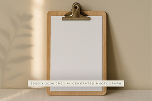 Clipboard with Paper Mockup, a Mockup by illuztrate