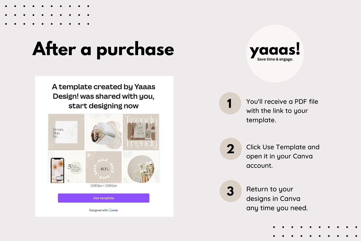 Neutral Instagram templates Canva, a Social Media Template by Yaaas Design (Photo 7 of 8)