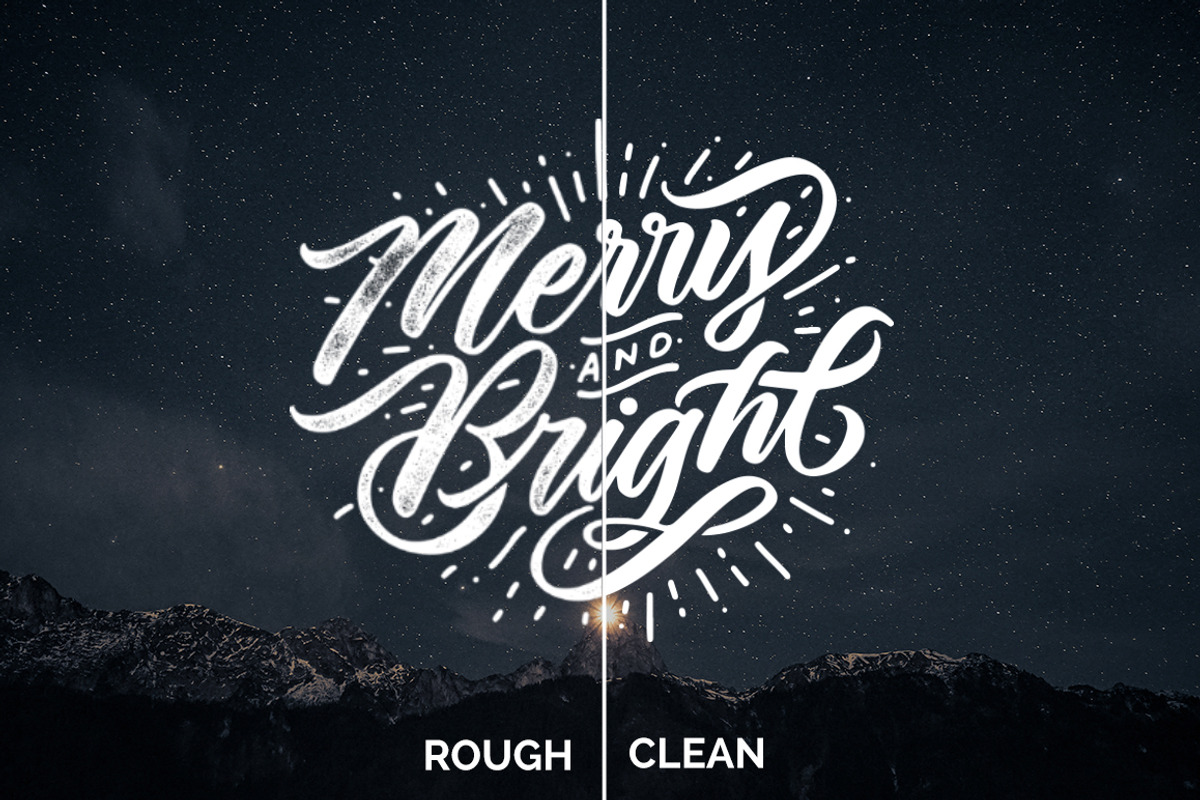 Merry Christmas 9 Lettering, a Texture Illustration by Davihero (Photo 5 of 11)