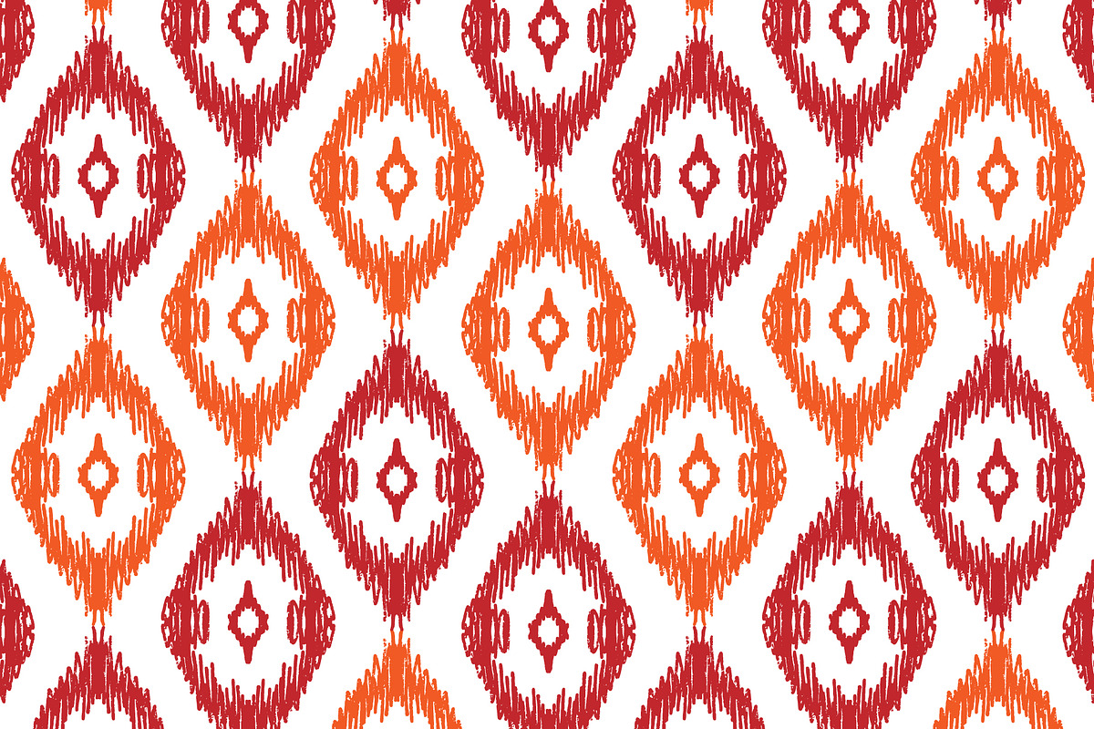 Ikat Diamond Seamless Vector Pattern, a Pattern Graphic by NayaChu (Photo 3 of 7)