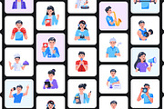 75 Avatar Flat Icons, an Emoji Icon by Prosymbols (Thumbnail 8 of 10)
