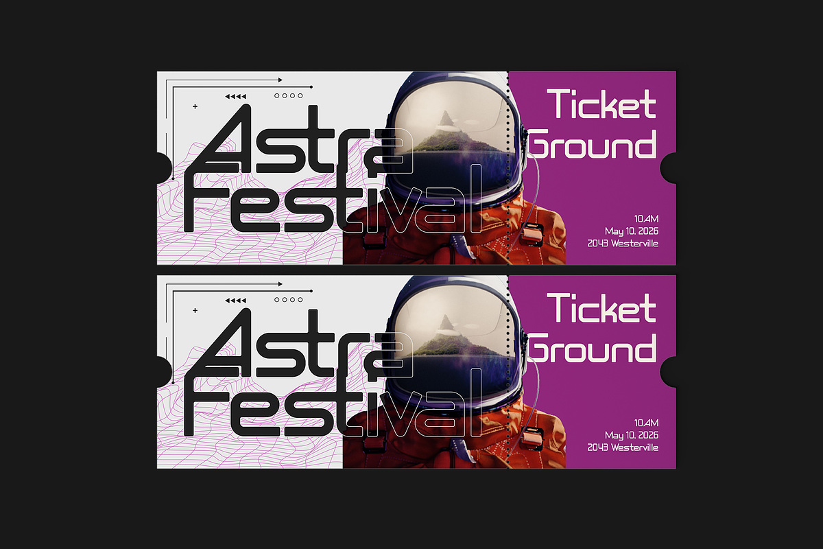 Astraneo - Modern Futuristic Font, a Sans Serif Font by overlaytemplates (Photo 2 of 5)