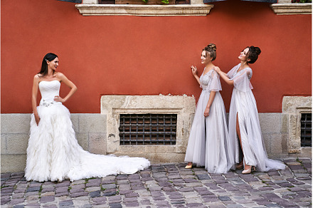 Beautiful bride and bridesmaids in, a Person Photo by Oleksandr Berezko