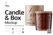 Candle & Box PSD Mockup, a Product Mockup by Karma (Thumbnail 1 of 8)
