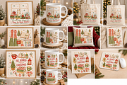 Retro Bookish Christmas Png Bundle, an Object Graphic by Daisy Design (Thumbnail 7 of 11)