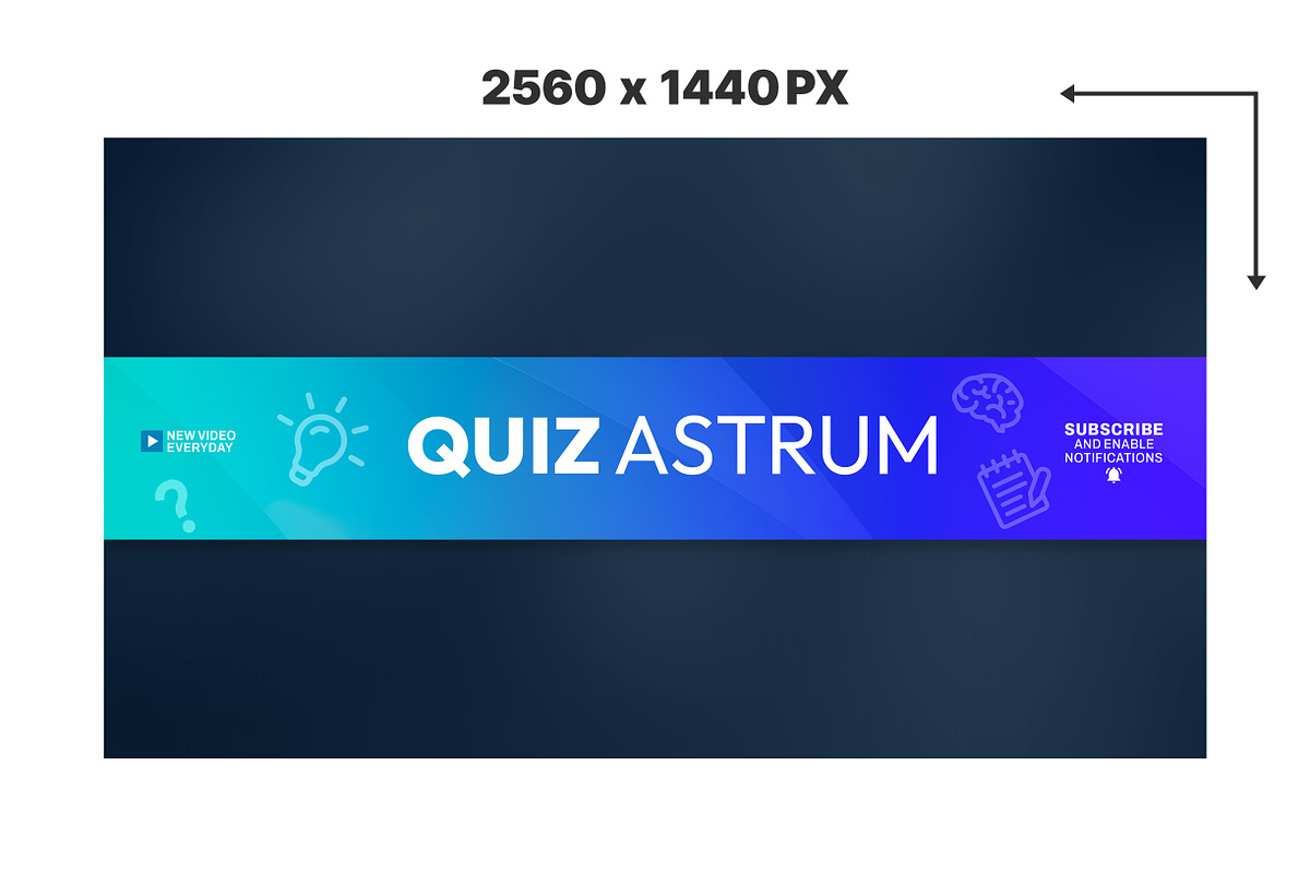 Quiz YouTube banner Template, a Social Media Template by Vaughn Studios (Photo 2 of 5)