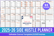 2025-26 Side Hustle Planner Canva, a Stationery Template by Mustafiz (Thumbnail 1 of 11)