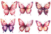 Pink Butterfly Clipart, an Illustration by DreamArtGraphic (Thumbnail 4 of 5)