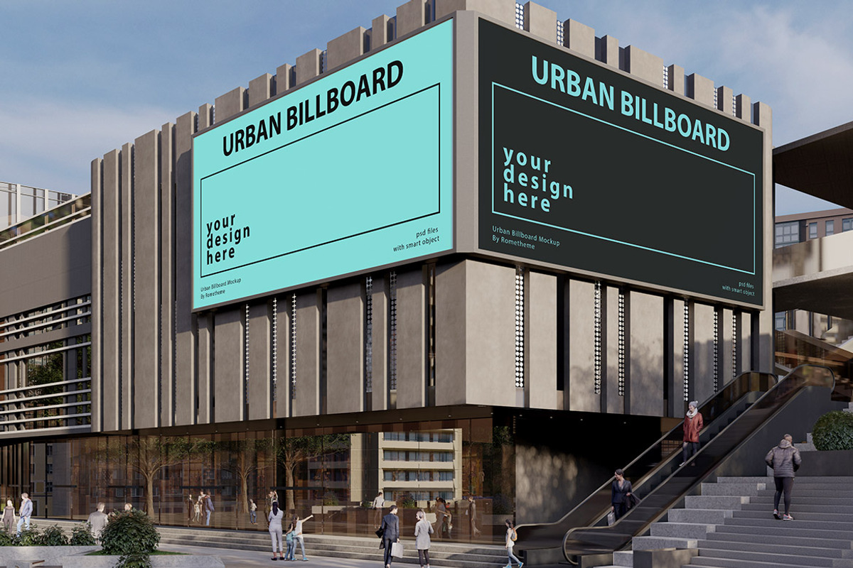 Urban Billboard vol.03 - Mockups, an Advertising Mockup by Rometheme Std