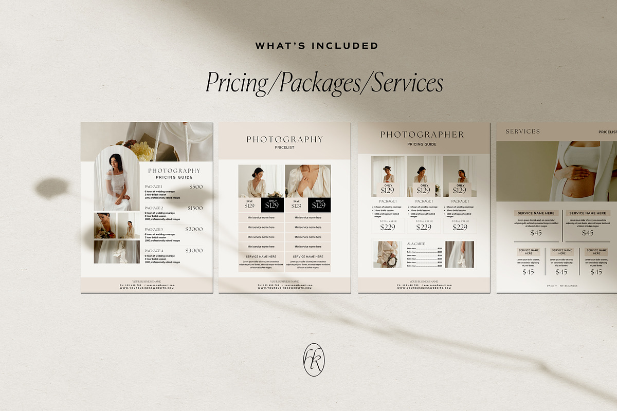 Photography Pricing Guide Template