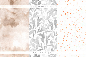 Neutral Watercolor Digital Papers