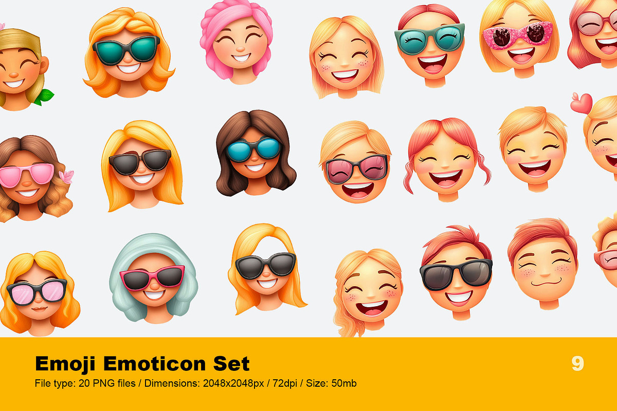 Emoji Emoticon Set | Transparent PNG, an Object Graphic by Reformer Mockup (Photo 10 of 12)