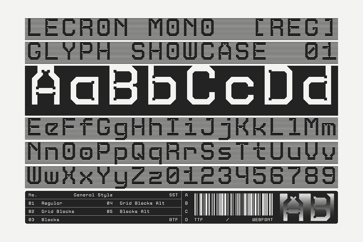 Lecron Mono, a Sans Serif Font by Sunny Side Type (Photo 8 of 13)