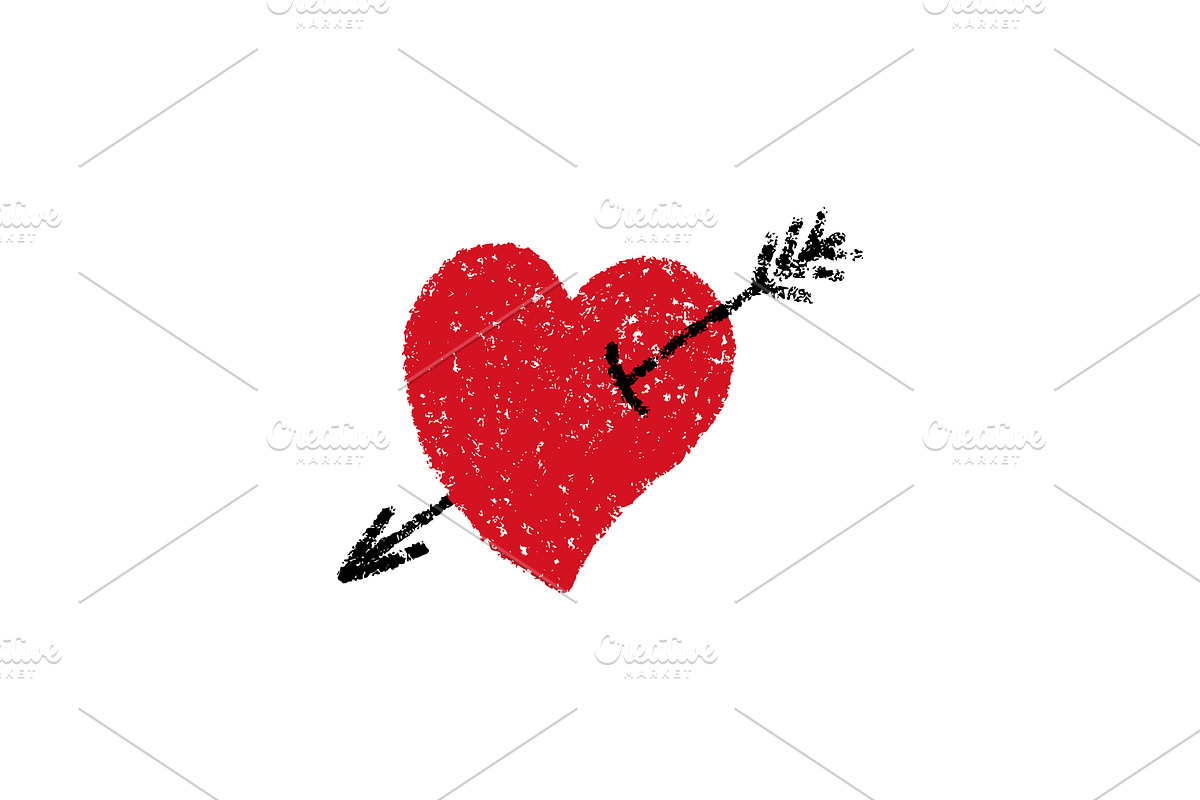 Crayon Doodle Hearts, an Object Graphic by Elena Pimukova (Photo 6 of 36)