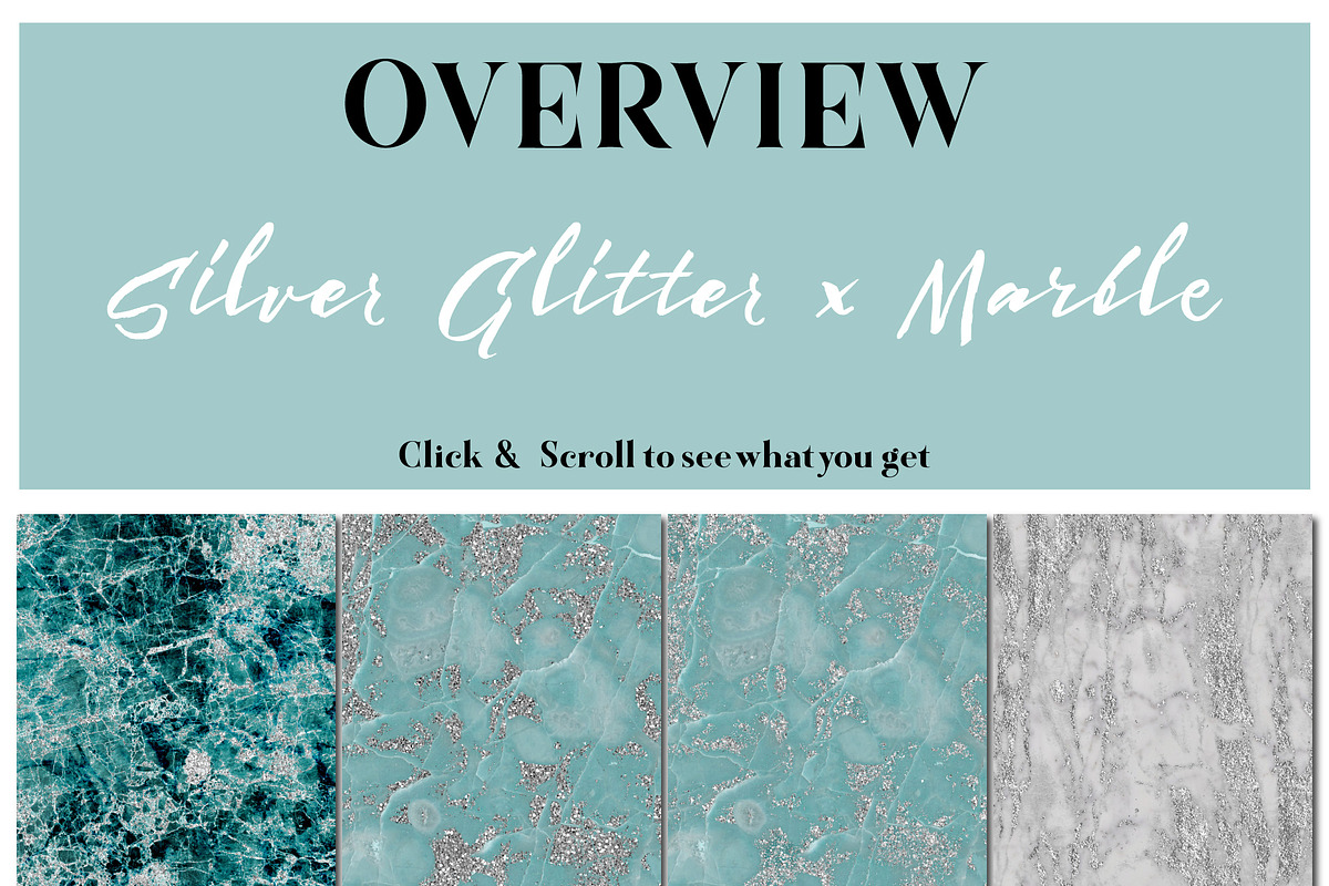 Glamorous Glitter x Marble Textures, a Texture Graphic by U + Me Studio (Photo 2 of 7)
