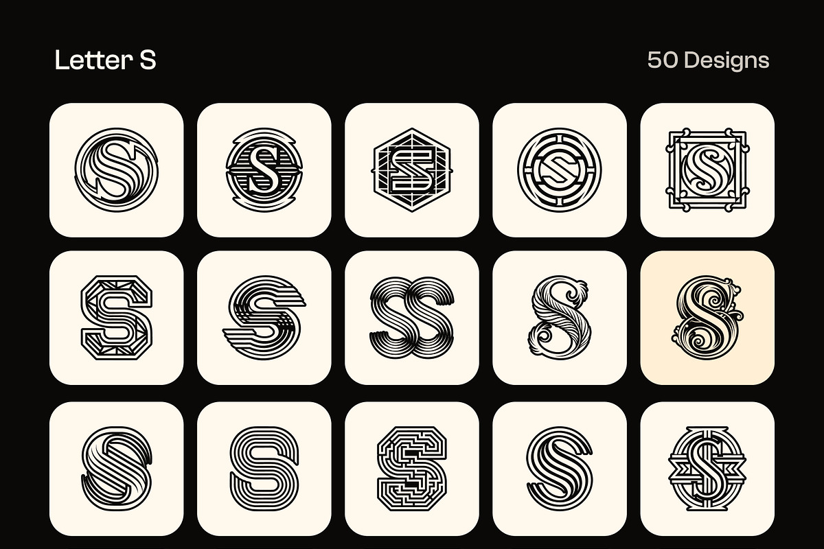 1400 Alphabet Letters Logo, a Solid Icon by Creative Stall (Photo 26 of 34)