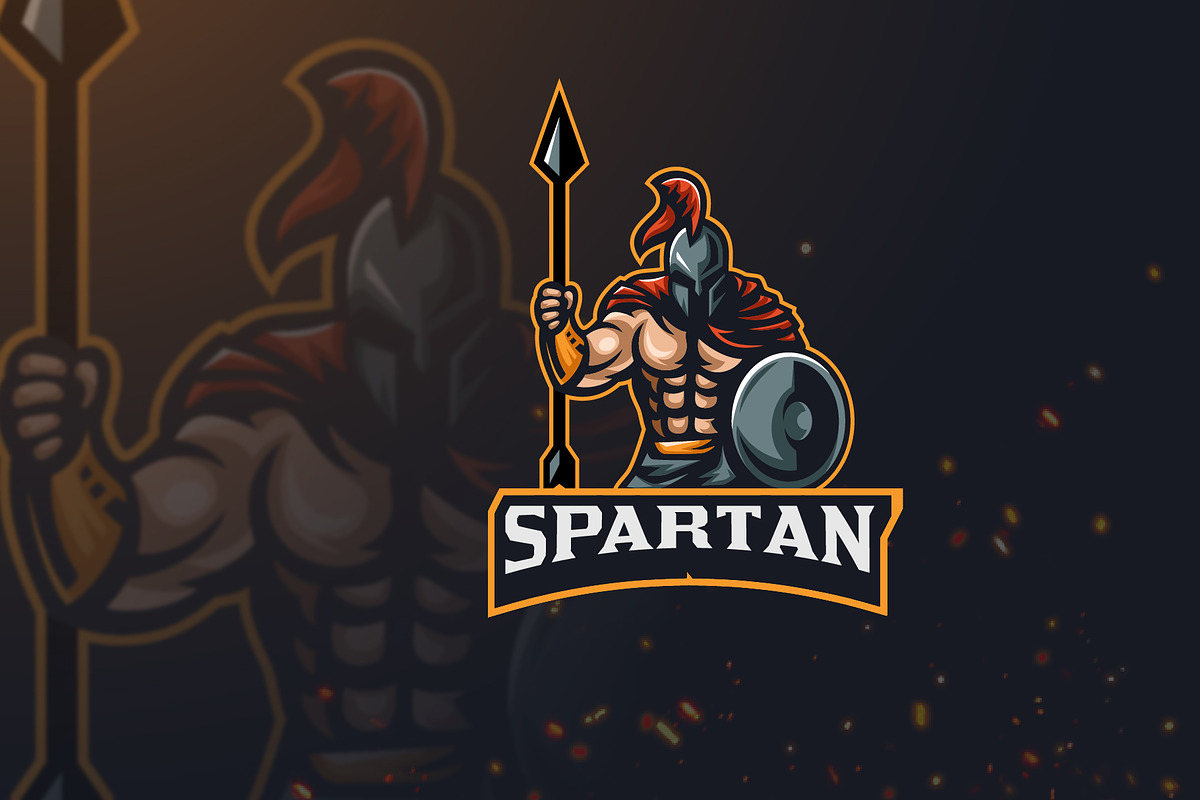 Spartan Fighter Mascot Logo Sports, a Branding & Logo Template by Agung_cs