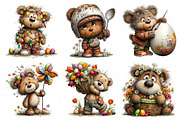 Whimsical Easter Teddy Bear Clipart, an Illustration by Daily.Designs (Thumbnail 8 of 8)